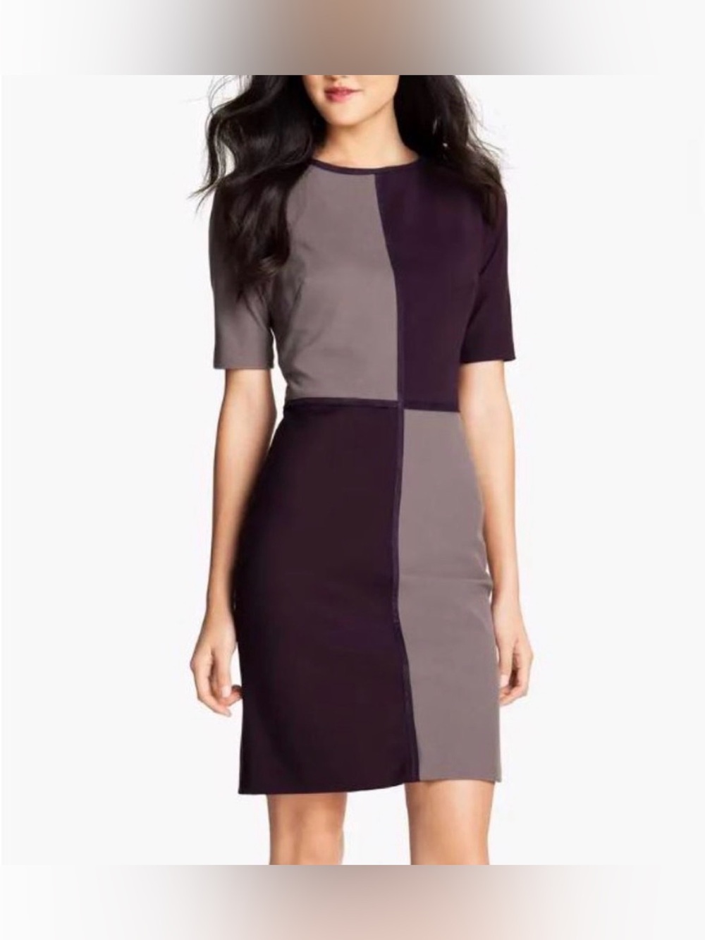 Suzi Chin for Maggy Boutique Colorblock Sheath Dress, size 12